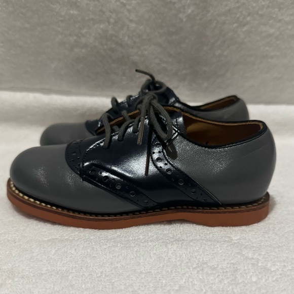 NWOT Saddle Mates by Foot Traits Gray & Navy Saddle Shoes Size 9 - Picture 4 of 9